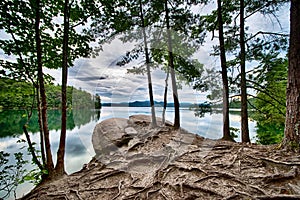 Beautiful landscape scenes at lake jocassee south carolina
