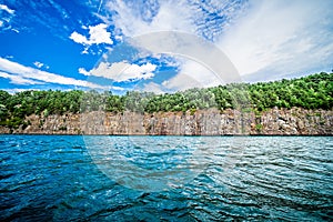 Beautiful landscape scenes at lake jocassee south carolina