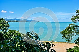 Beautiful landscape and seascape of sea and beach of Samui island, Thailand