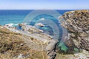 Beautiful landscape and seascape in Vicentina Coast Natural Park, Alentejo, Portugal