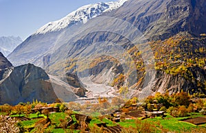 Beautiful Landscape of Shispare peak in Autumn season