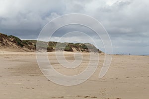 A beautiful landscape shot of Formby Beach in Liverpool, Merseyside