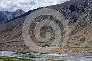 Beautiful landscape showing amazing texture on the mountains