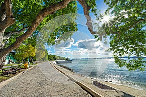 Beautiful landscape of Sicahng island in summer with sunlight, P