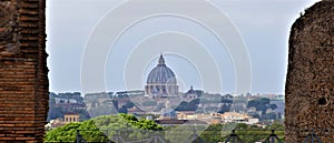 Beautiful landscape of St. Peter`s Basilica