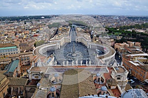 Beautiful landscape of St. Peter`s Square