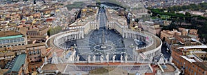 Beautiful landscape of St. Peter`s Square