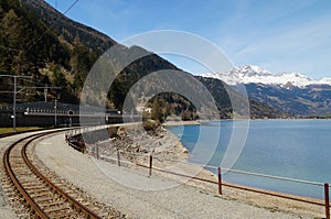 Beautiful landscape from Switzerland to Tirano by Bernina expre