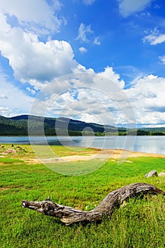 Beautiful landscape of Tha Krabak reservoir in Sa Kaeo, Thailand