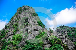 Beautiful landscape of Trang An in Tam Coc, a UNESCO World Heritage Site in Ninh Binh Province, Vietnam