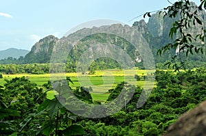 Beautiful landscape of vang vieng,laos photo