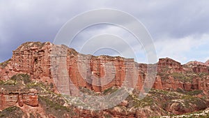 Beautiful landscape view of Binggou Danxia Scenic Area in Sunan Zhangye Gansu Province, China