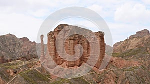 Beautiful landscape view of Binggou Danxia Scenic Area in Sunan Zhangye Gansu Province, China