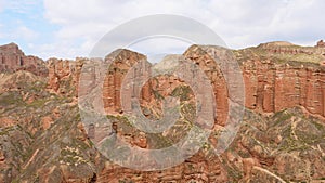 Beautiful landscape view of Binggou Danxia Scenic Area in Sunan Zhangye Gansu Province, China