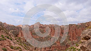 Beautiful landscape view of Binggou Danxia Scenic Area in Sunan Zhangye Gansu Province, China