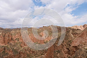 Beautiful landscape view of Binggou Danxia Scenic Area in Sunan Zhangye Gansu Province, China