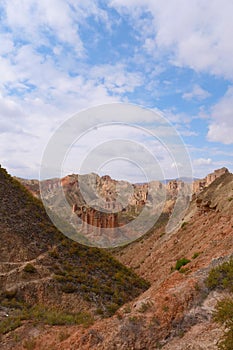 Beautiful landscape view of Binggou Danxia Scenic Area in Sunan Zhangye Gansu Province, China