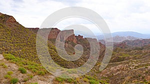 Beautiful landscape view of Binggou Danxia Scenic Area in Sunan Zhangye Gansu Province, China