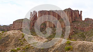 Beautiful landscape view of Binggou Danxia Scenic Area in Sunan Zhangye Gansu Province, China