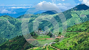 Beautiful landscape view with green Mountains from Kalaw, Shan State, Myanmar