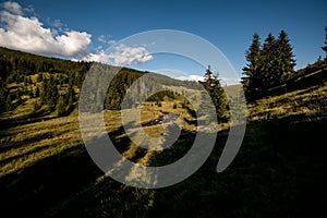 Beautiful landscape view at the Izvoare, Maramures