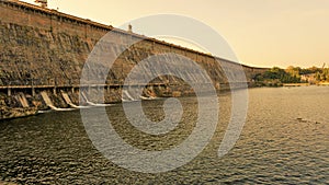 Beautiful landscape view of KRS Dam view from Brindavan Gardens. Perfect picnic spot or weekend gateway for people of Bangalore,