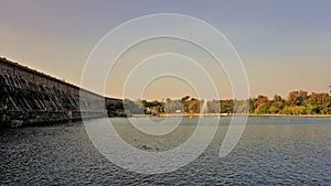 Beautiful landscape view of KRS Dam view from Brindavan Gardens. Perfect picnic spot or weekend gateway for people of Bangalore,