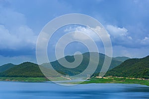 Beautiful landscape view Mae Kuang Dam at Luang Nuea, Doi Saket District
