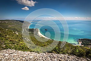 Beautiful landscape view of the National Park Arrabida in Setubal,Portugal. photo