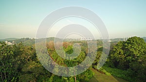 Beautiful landscape view from the Observation towers in Putrajaya Wetlands Park