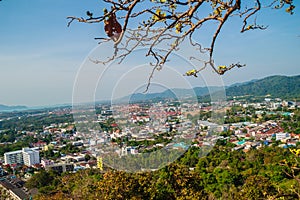 Beautiful landscape view of Phuket city from Khao Rang viewpoint