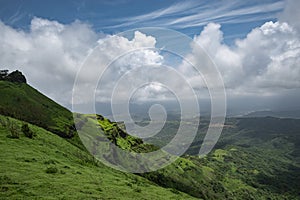 Beautiful landscape view of Raigad fort photo