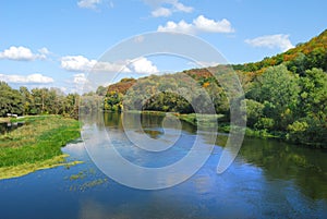 Beautiful landscape with a view on the river