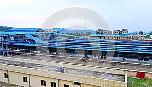 Beautiful landscape view of shri Mata Vaishno Devi Katra Railway Station in India