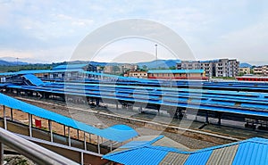 Beautiful landscape view of shri Mata Vaishno Devi Katra Railway Station in India