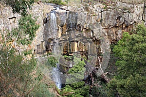 Beautiful landscape of a waterfall at Sailors Falls near Daylesford in Australia