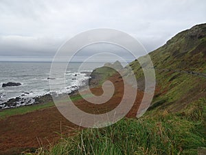 Beautiful Landscape on the way to the Giants Causeway, Ireland