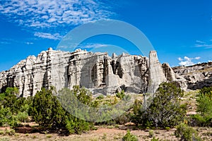 Beautiful landscape of the white rock formations near Plaza Blanca in the South West USA
