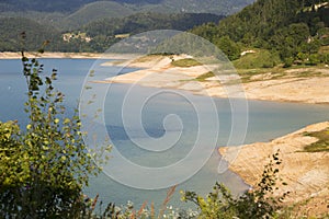 Beautiful landscape of Zaovine lake on Tara mountain