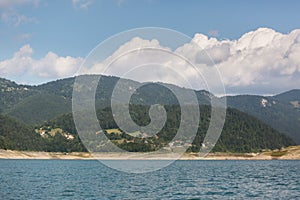 Beautiful landscape of Zaovine lake on Tara mountain