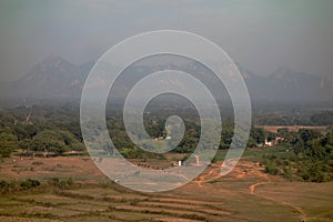 Beautiful landscapes as viewed from Topoban hill near Deoghar, Jharkhand, India.