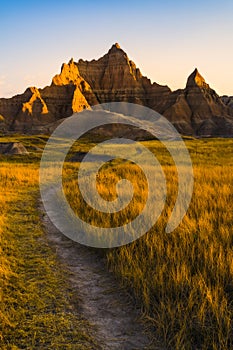 Beautiful landscapes in Badlands national park,South dakota,usa