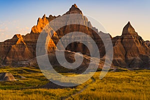 Beautiful landscapes in Badlands national park,South dakota,usa