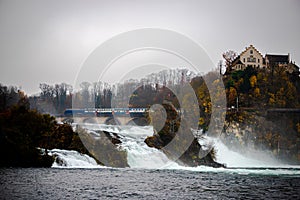 Beautiful landscapes of Rhine Falls photo
