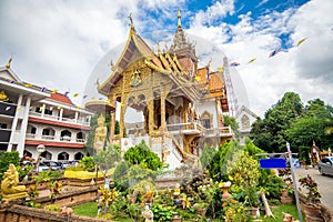 Beautiful lanna style temple in Chiangmai