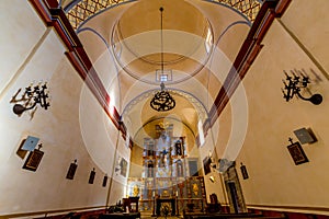 The Beautiful Larger Chapel of the Historic Old West Spanish Mission San Jose