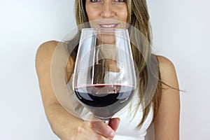 Drinking a glass of red Wine