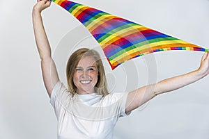 A Beautiful LBGT Woman Showing Gay Pride