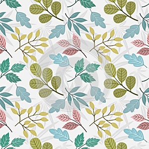 Beautiful leaf seamless pattern for fabric textile.