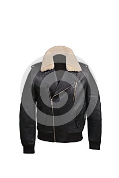 Beautiful leather jacket dark black color